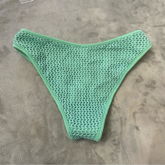 New! Montce lulu bikini bottom turquoise crochet nwot 24652 - Picture 9 of 10
